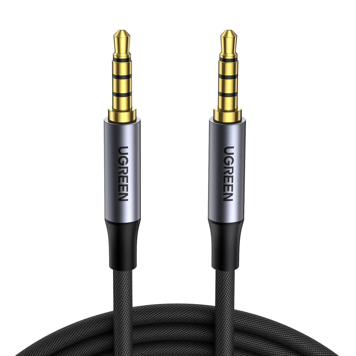Ugreen 3.5mm Hi-Fi Erkek to Erkek TRRS Aux Ses ve Mikrofon Kablosu 2 Metre