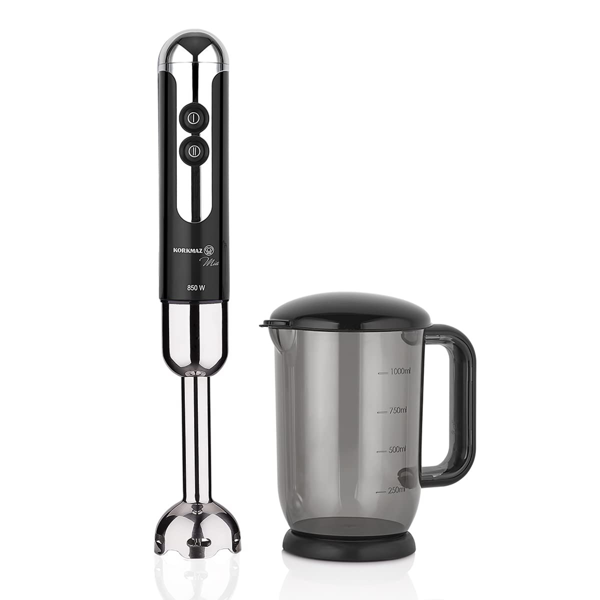 Korkmaz Mia Duo Siyah Krom Blender Set