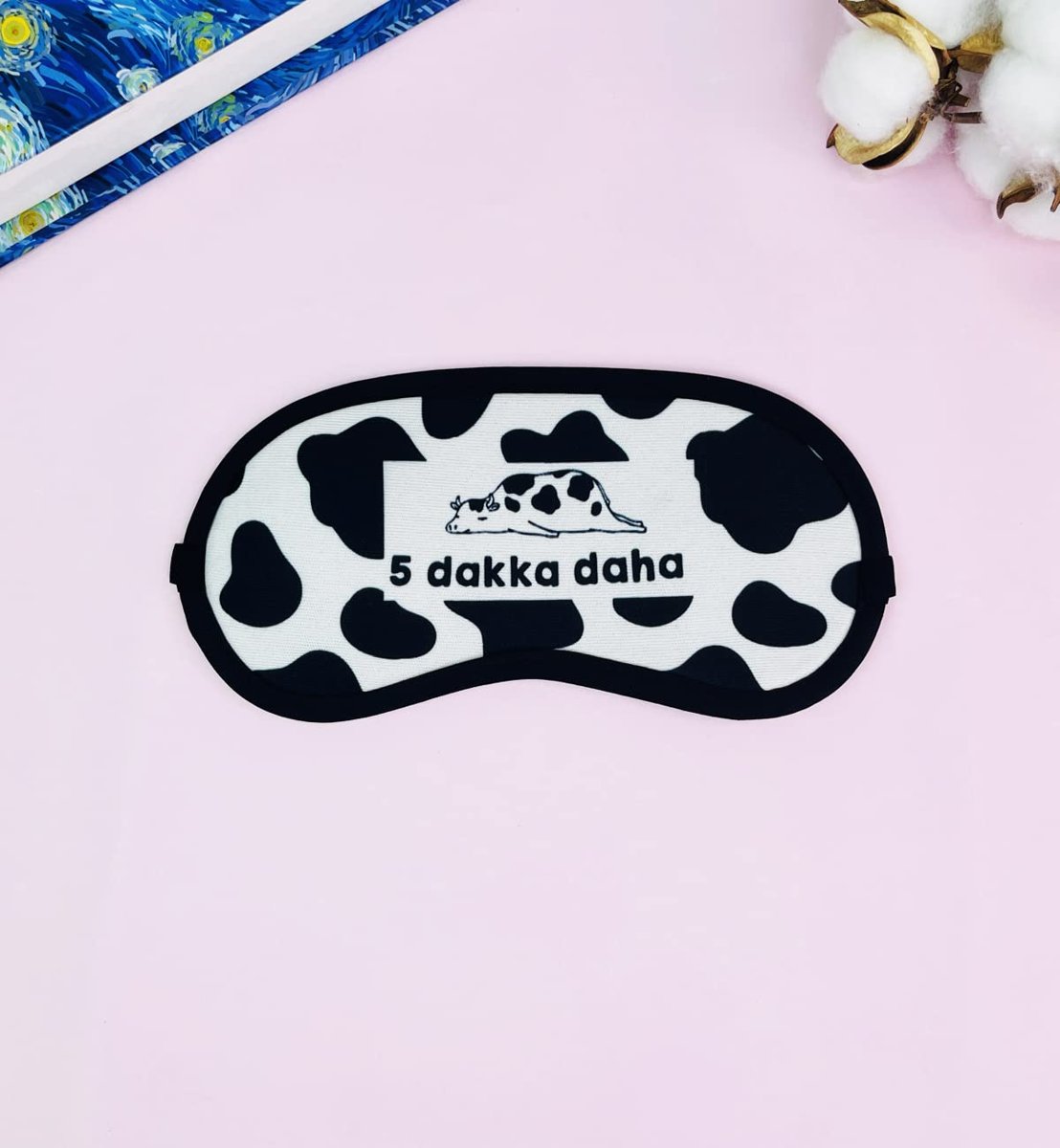 giftmoda İnek 5 Dakka Daha Tasarımlı Uyku Bandı