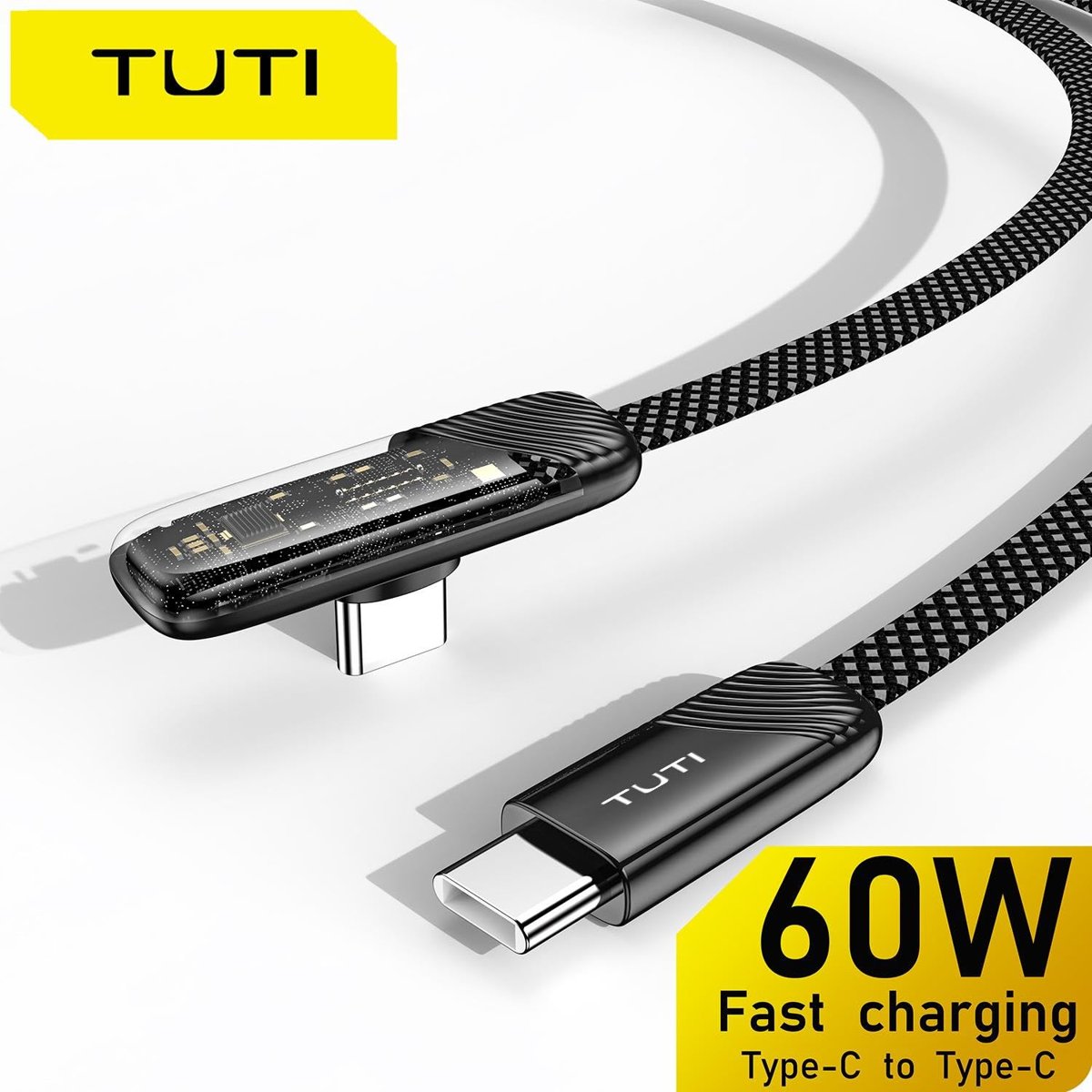 Valkyrie Tuti Süper Hızlı 60W PD Type-C Şarj ve Data Kablosu - Dayanıklı Örgülü Tasarım Vertical Yatay Kablo 130cm