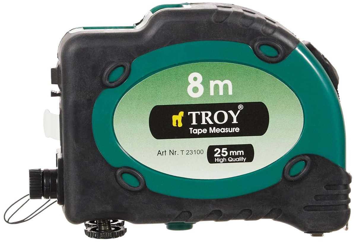 TROY 23100 Lazerli Şerit Metre 8 x 25mm