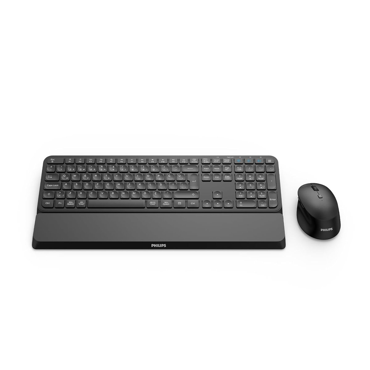 Philips SPT6607 Bluetooth Kablosuz Dual Mod 2.4GHz + 2 Kanallı Türkçe Q Klavye  Mouse Set Siyah