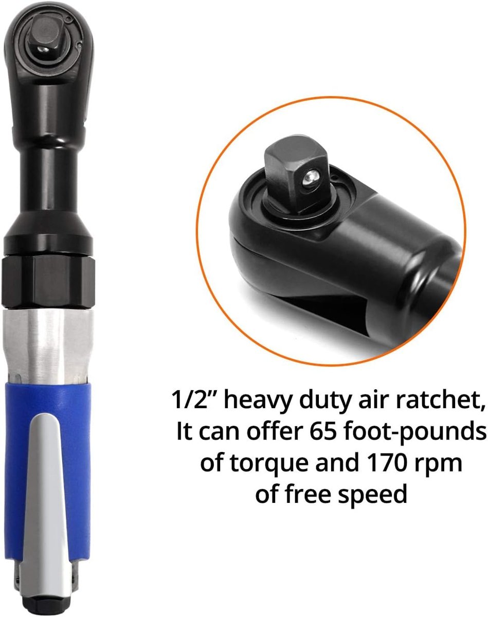 AEE® 1/2” Basınçlı Havalı Cırcır Tornavidası – 360° Döner Başlık, Yüksek Torklu Pnömatik Air Ratchet, Oto Tamir ve Sanayi Tipi