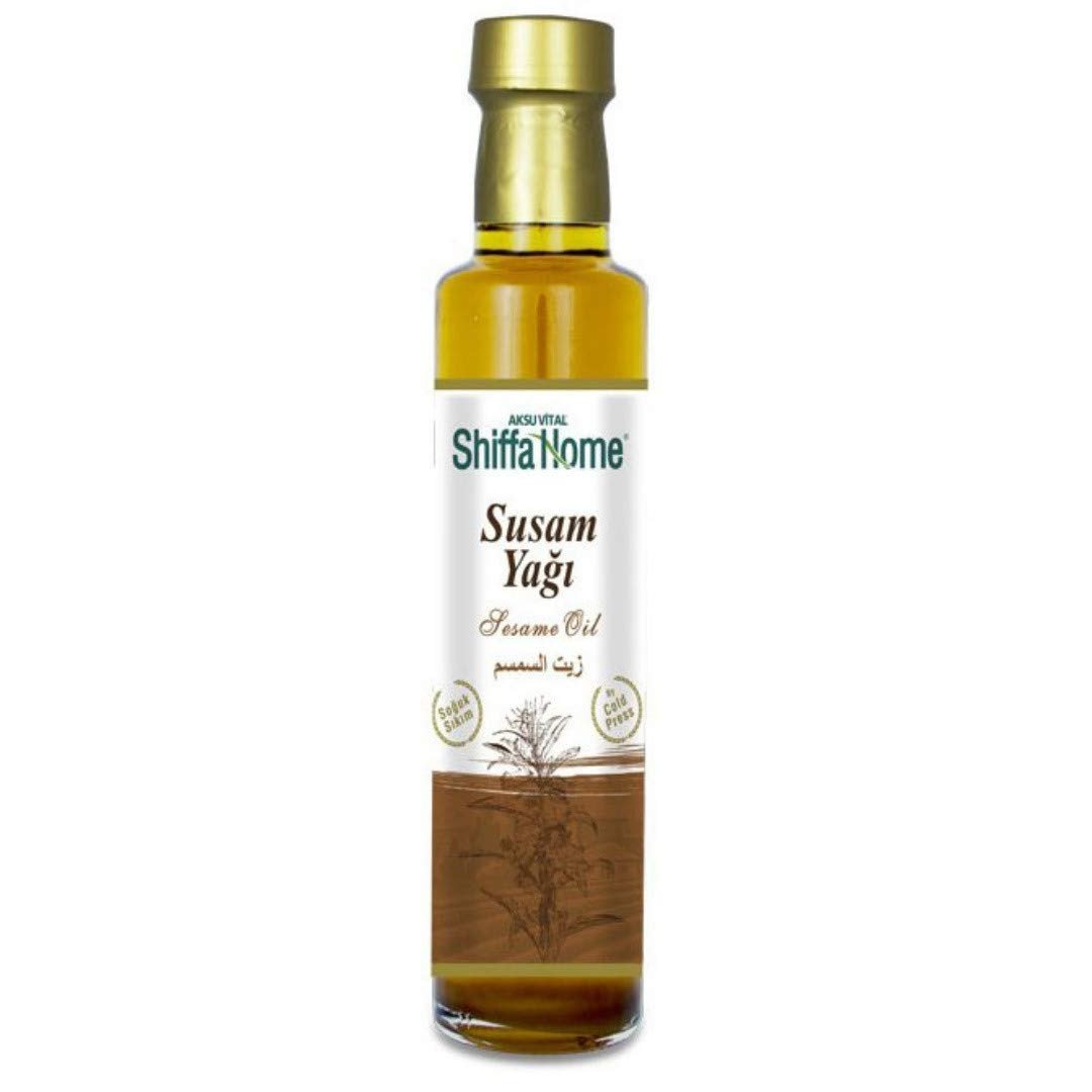 Shiffa Home Susam Yağı 250 Ml | Soğuk Sıkım%100 Doğal Saf Bitkisel Yağ | Omega, Vitamin ve Mineral Açısından Zengin | Cilt ve Saç Bakım Yağı | Masaj, Mutfak ve Aromaterapi Kullanımı