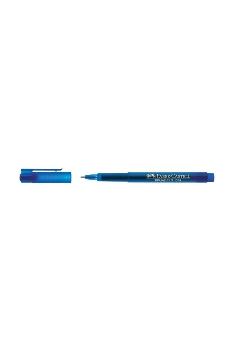 Faber-Castell Faber Castell 1554 Broadpen Keçeli Kalem Mavi