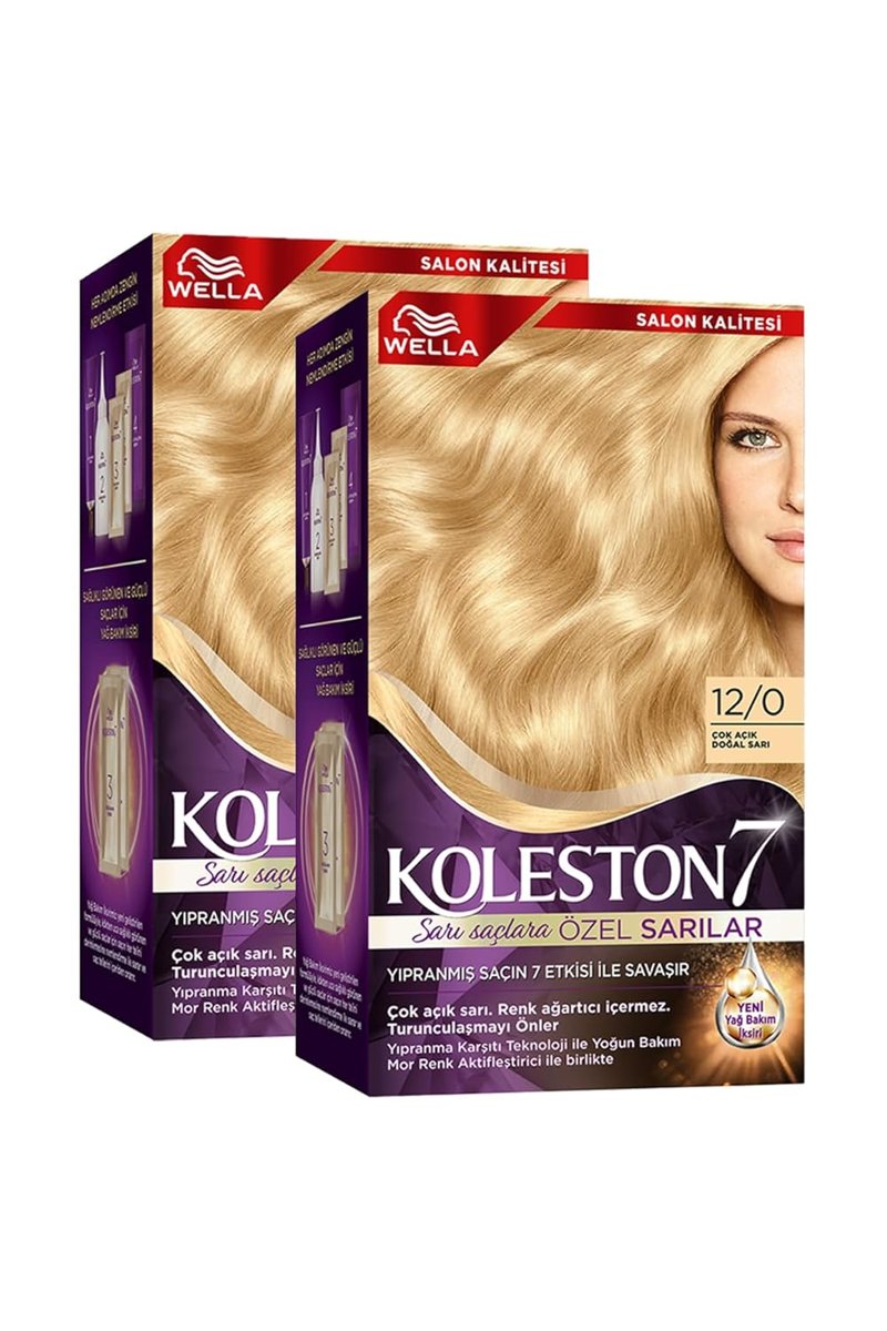Wella Koleston Supreme Kit 12/0 Çok Açık Doğal Sarı x2'li Set