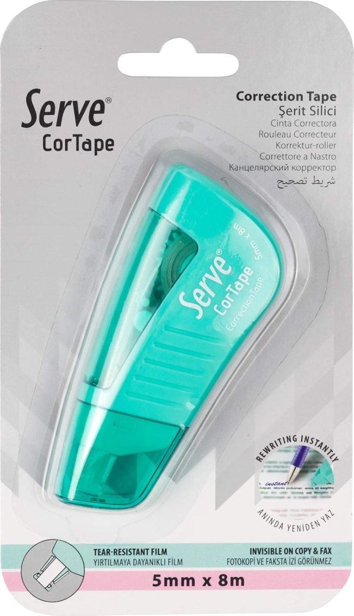 Serve Cortape Şerit Silici 5 mm*8Mt Nane Yeşili Tekli Blister