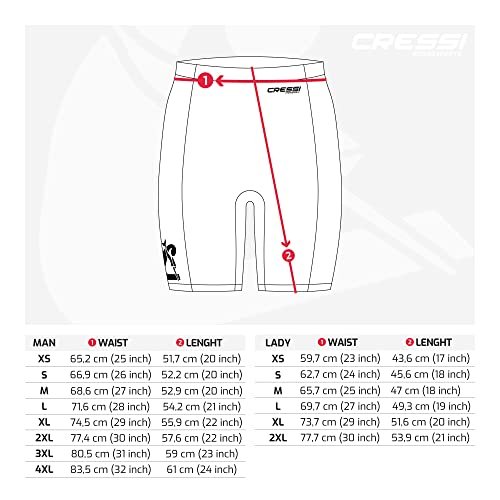 Cressi Unisex Armor Rash Guard Şort Erkek Koruyucu Rashguard SUP ve su sporları için S