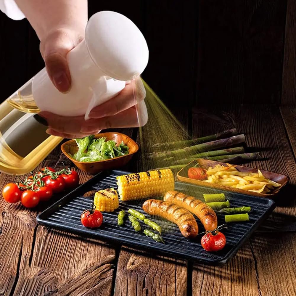 Yeni Nesil Airfryer Sprey Yağdanlık 220ml Kolay Kullanımlı Yağdanlık Zeytinyağı Ve Yağ Püskürtücü Si