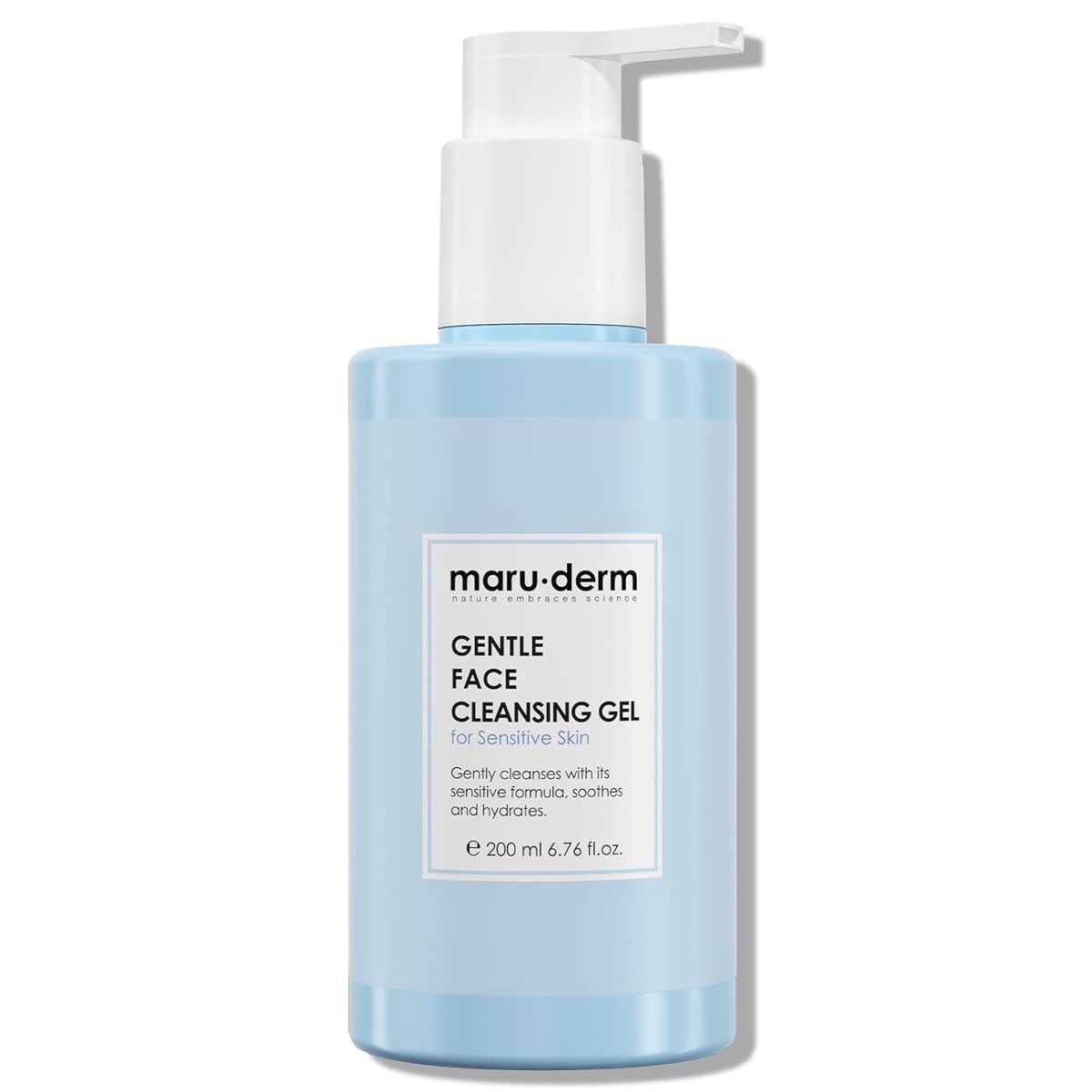 Maruderm Hassas ve Atopiye Eğilimli Ciltler İçin Yüz Temizleme Jeli – Nazik Arındırıcı Nem Destekli Temizleyici, Papatya & Aloe Vera ile, 200 ML