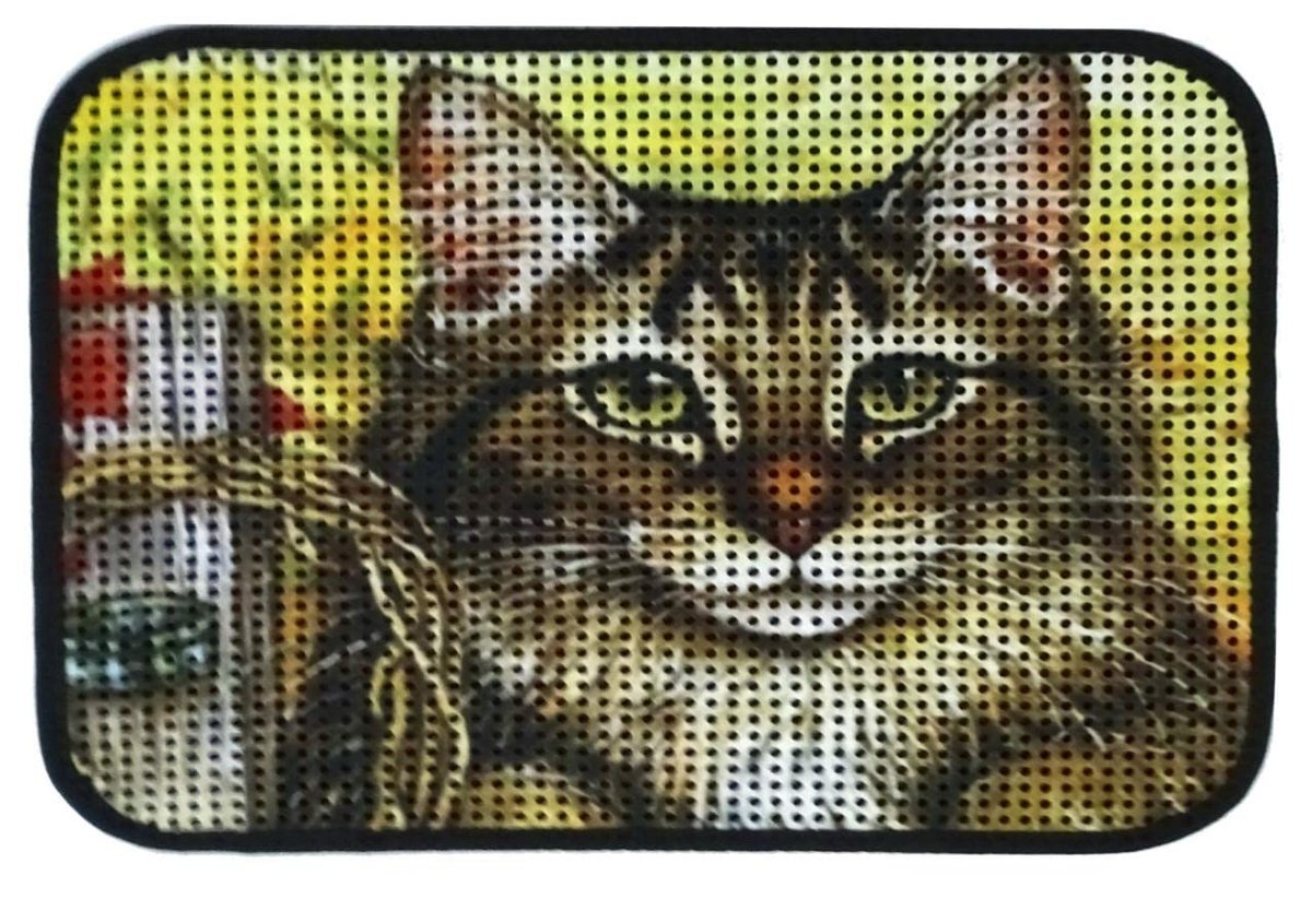Miapet Elekli Desenli Kedi Tuvalet Önü Paspası 60 x 45 cm Bahar