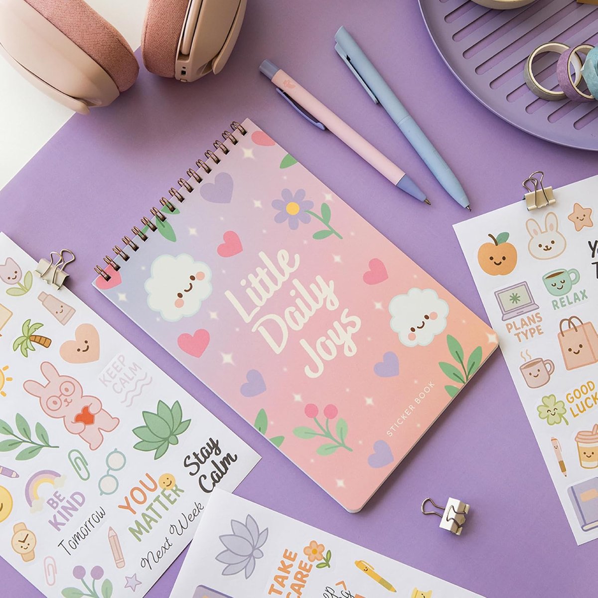 A5 Sticker Book 466 Adet 18 Yaprak Renkli Etiket Defteri