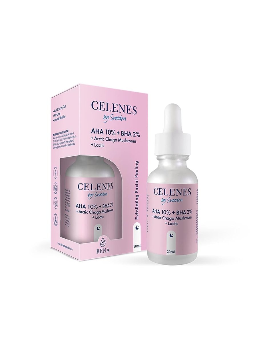 Celenes By Sweden Aha 10% + Bha 2% + Arctic Chaga Mushroom + Lactic Yüz Serumu