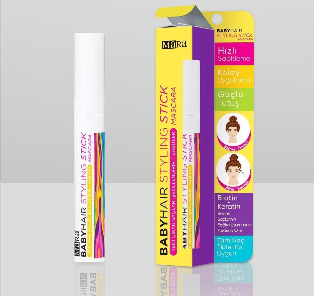 MARA KOZMETİK YENI CIKAN SAC SEKILLENDIRICI/BABYHAIR STYLING STICK MASCARA 7 ml