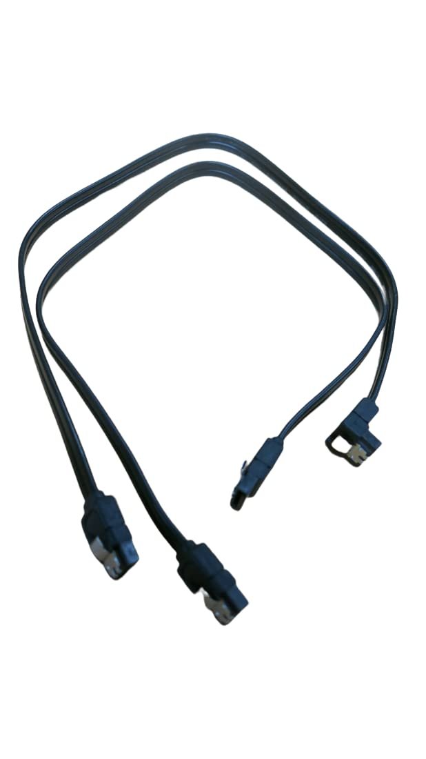 2 ADET SATA III Kablo 40cm, 6 Gbits, 90° Açılı, 1 Düz ve 1 90 Derece Açılı, Orjinal