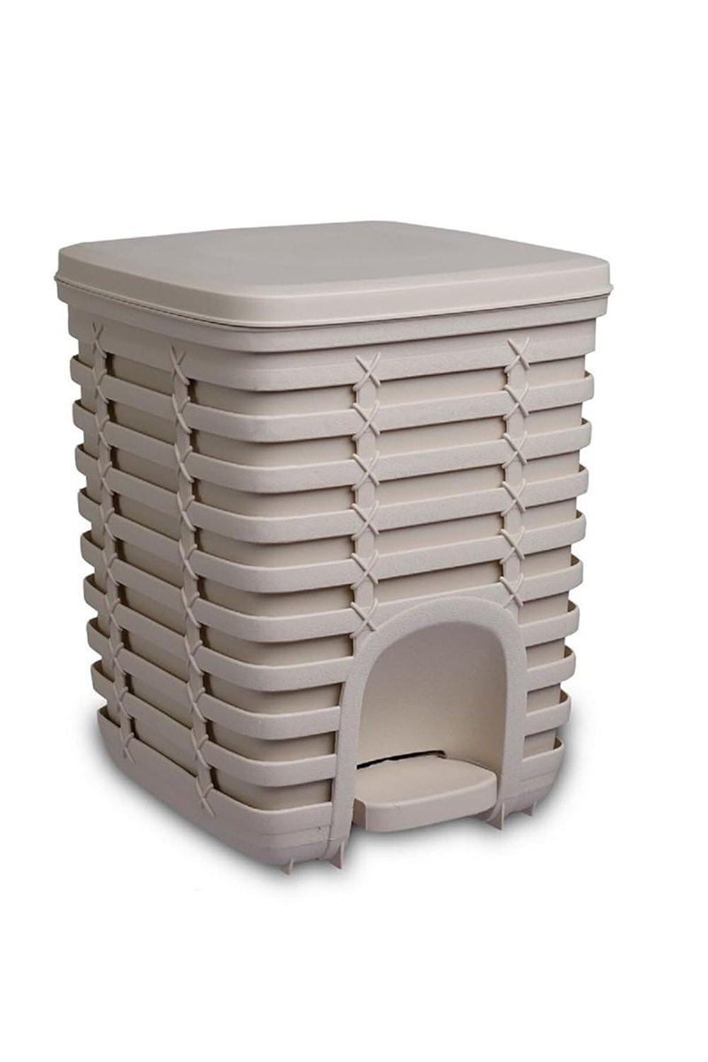 Primanova Palm Pedallı Çöp Kovası 9 Lt - Bej M-E54-09