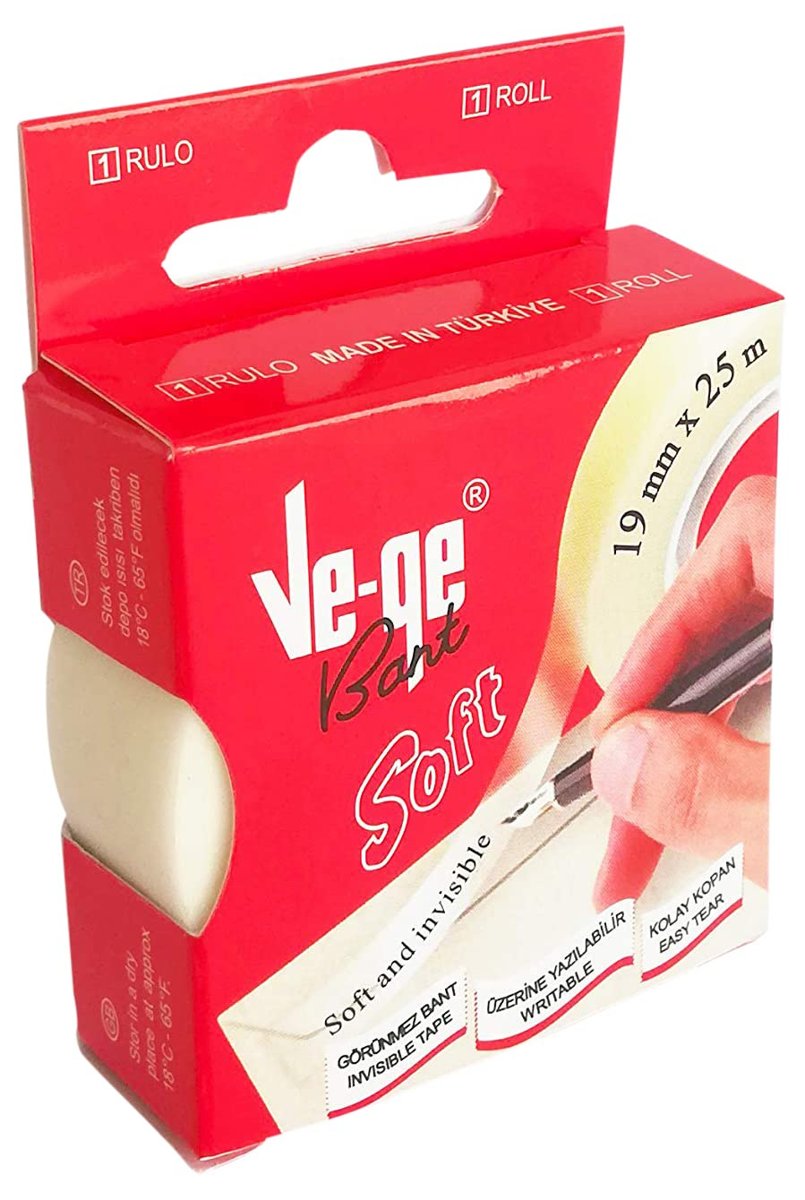 Ve-qe 19mmx25m SOFT BANT ASKI KARTON
