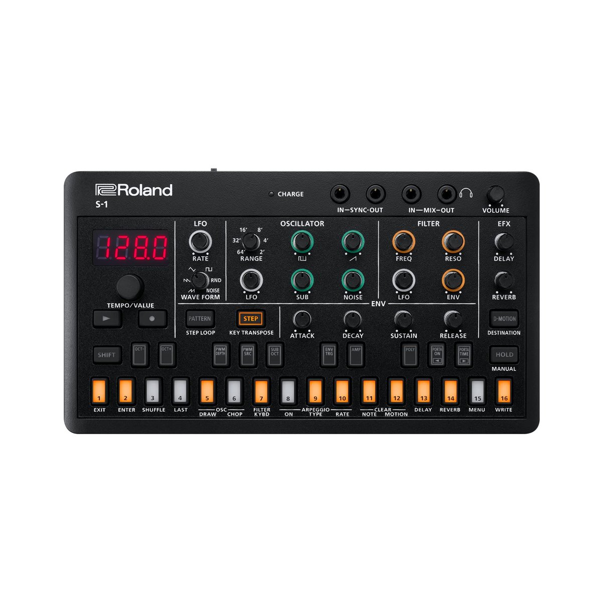 Roland AIRA Compact S-1 Tweak Synth | Modern Aletlerle Ultra Taşınabilir Mikro Polisentezleyici | D-Motion Ses Kontrolü | 4,5 Saat Kablosuz Pil Çalışması | Hafif ve Sağlam