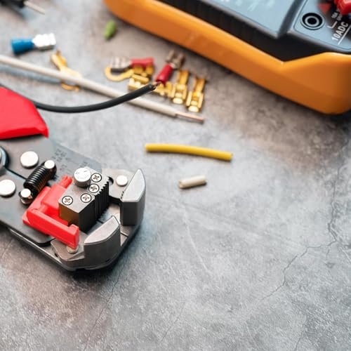 AEE® 5’i 1 Arada Otomatik Kablo Soyucu, Kesici, Kıvırıcı ve Pabuç Sıkma Pensesi | Automatic Wire Stripper & Crimper – 0.2-6 mm² Ayarlanabilir Soyma Uzunluğu, Ergonomik Tutma Kolu Asorti
