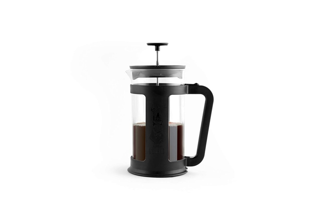 Bialetti - Smart French Press: Yaklaşık 1L kapasiteli kahve hazırlayıcı - Siyah Polipropilen Gövde - Bulaşık Makinesinde Yıkanabilen Borosilikat Cam Sürahi - Paslanmaz Çelik Filtre Sistemi