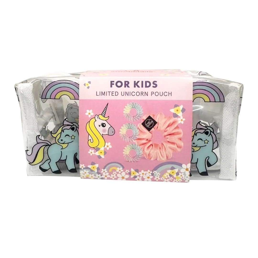 Invisibobble Kids Unicorn Pouch Çocuk Saç Tokası Seti, 3+1