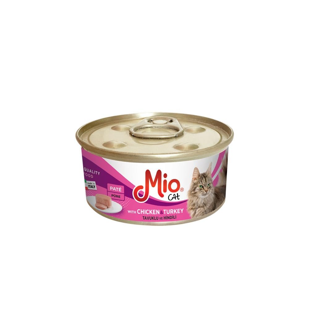 Mio 85 Gr Kedi Yaş Mama, Tavuklu ve Hindili x 24 adet