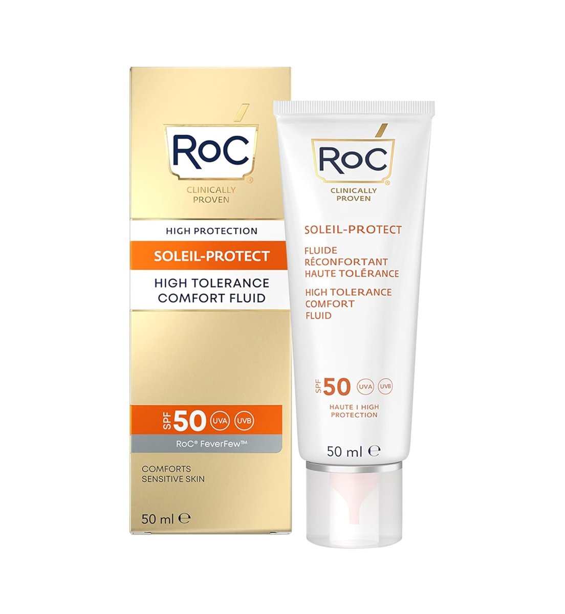 RoC High Tolerance Comfort Fluid Hassas Ciltler İçin Spf50+ Güneş Kremi 50 Ml
