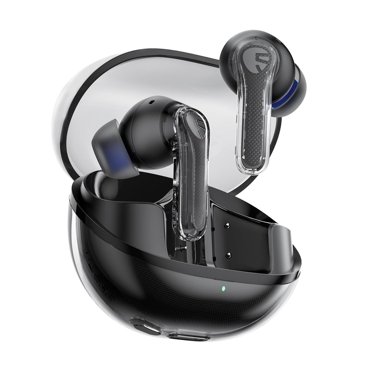 SoundPEATS Clear Siyah Bluetooth Kulaklık, Kablosuz Kulak içi Kulaklık, Bluetooth 5.3, 40 Saat Oynatma Süresi, 12 mm Sürücü ve ENC'li çift Mikrofon, Net Aramalar, Oyun Modu, Uygulama Kontrolü