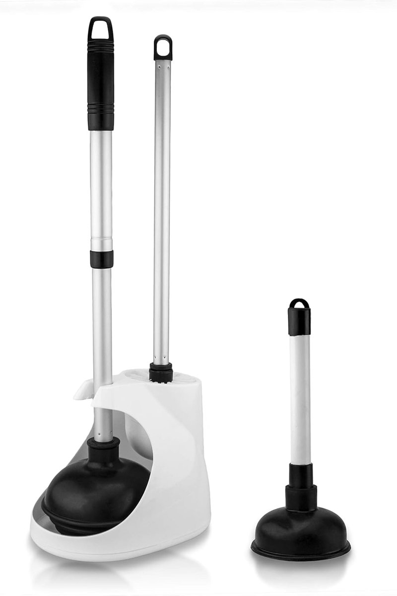 NEIKO 60168A Tuvalet Pompası Seti | 4 Parça | Bonus Mini Lavabo ve Tahliye Pompası, Fırça ve Kutu |