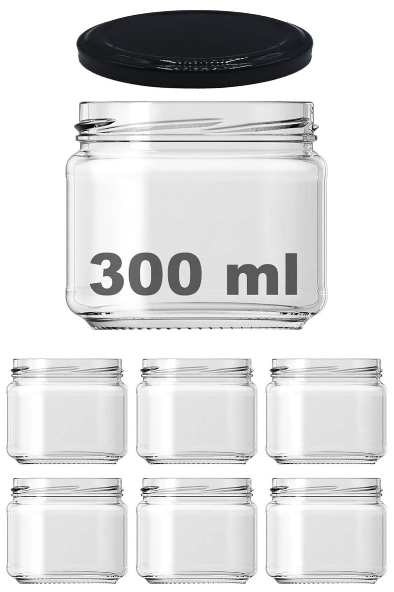 Afracam 10-1000 ml Farklı Boyutlarda Kavanoz (10-1000 Arası) cc Konserve Metal Kapaklı Cam Kavanoz 6