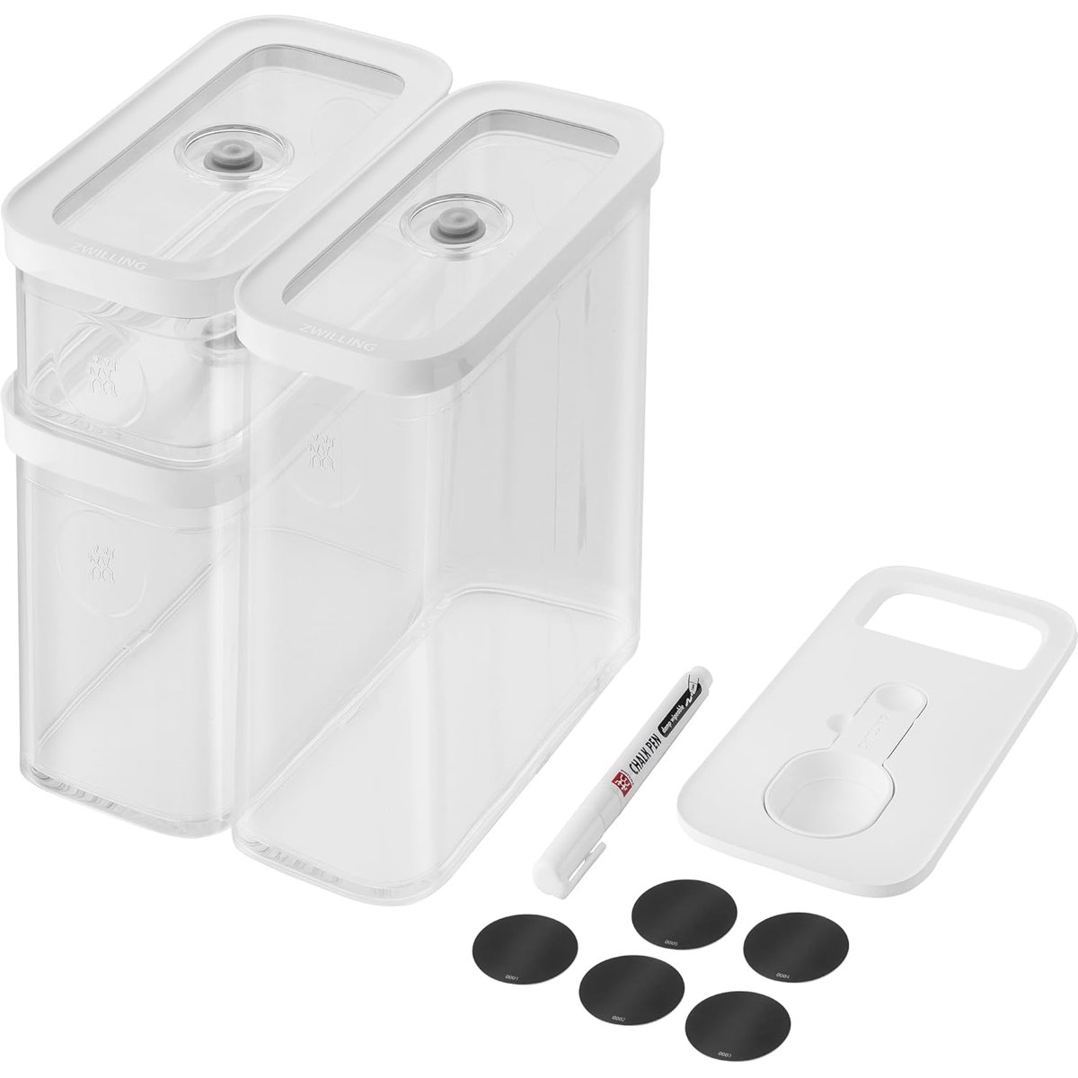 ZWILLING Fresh  Save CUBE Saklama Düzenleyici, 5 Parçalı Orta Set, Kiler Düzenleyiciler ve Depolama, Plastik, BPA İçermeyen Hava Geçirmez Kuru Gıda Saklama Kabı Badem, Muz Cipsi, Kuruyemiş ve daha