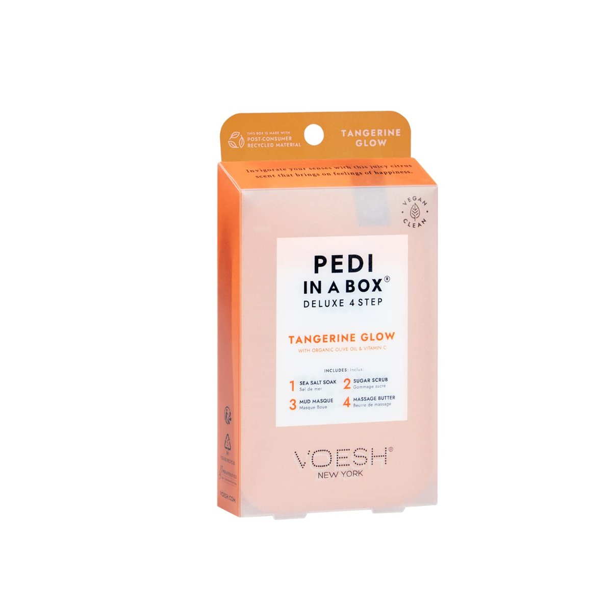 VOESH Pedi In A Box Deluxe 4 Adımlı Pedikür Seti Mandalina