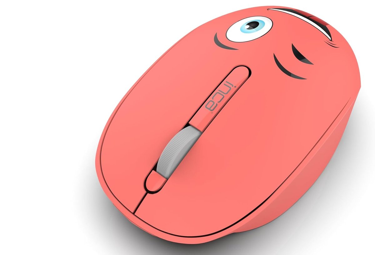 INCA Weeny IWM-245T DESİNG 3D WİRELESS TURUNCU MOUSE,Sevimli Emoji Karakterli,2.4 GHz Nano USB,Ergon