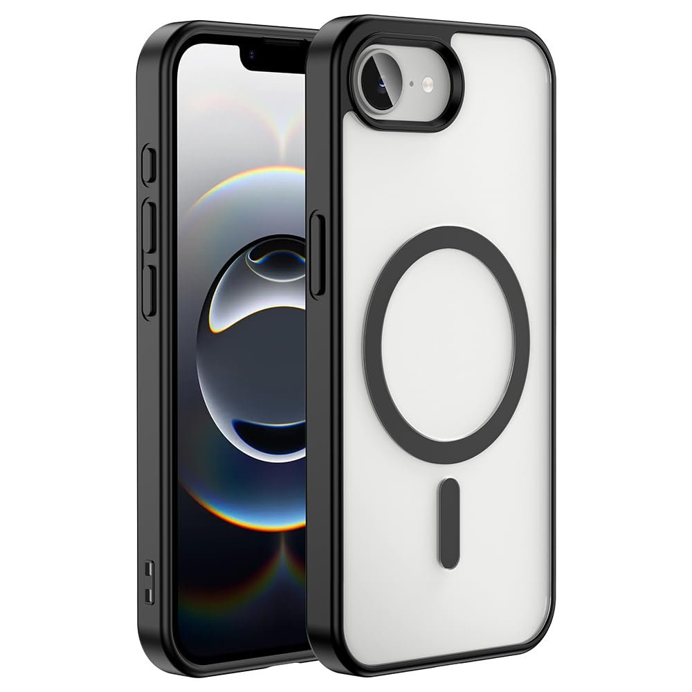 Spia Apple iPhone 16E ile Uyumlu Kılıf Siyah Oflam Kablosuz Şarj Kapak (Apple iPhone 16E ile Uyumlu, Siyah)