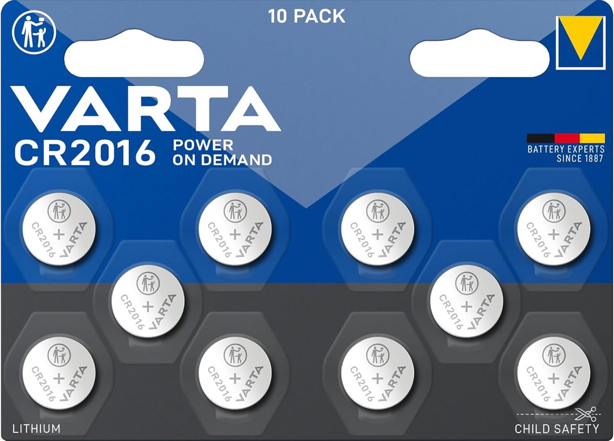 VARTA POWER ON DEMAND CR2016 BLI 1x10