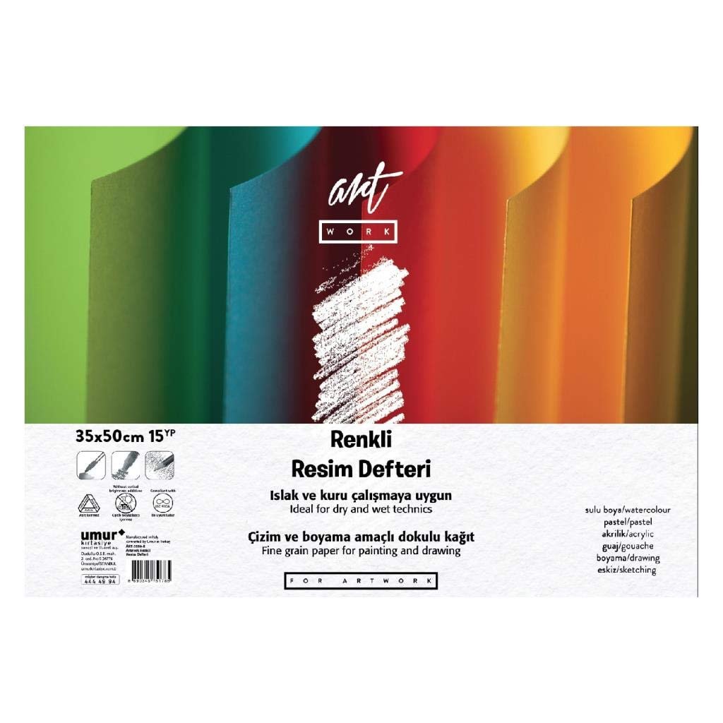 Artwork Clara Renkli Resim Defteri 160 gr / 180 gr, 35 x 50, 12/3 Yaprak