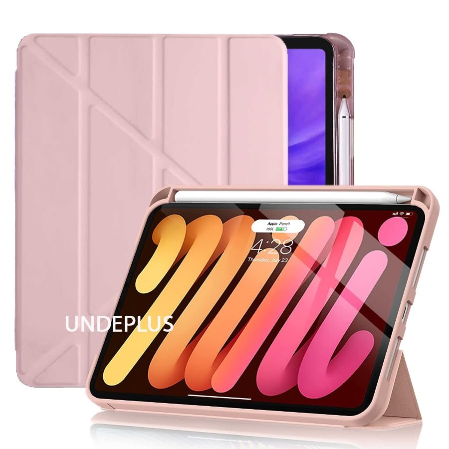 UnDePlus iPad Pro 13inç M4/M5 ile uyumlu Kılıf Kalem Şarj Bölmeli Case 2024/2025 Rose Gold
