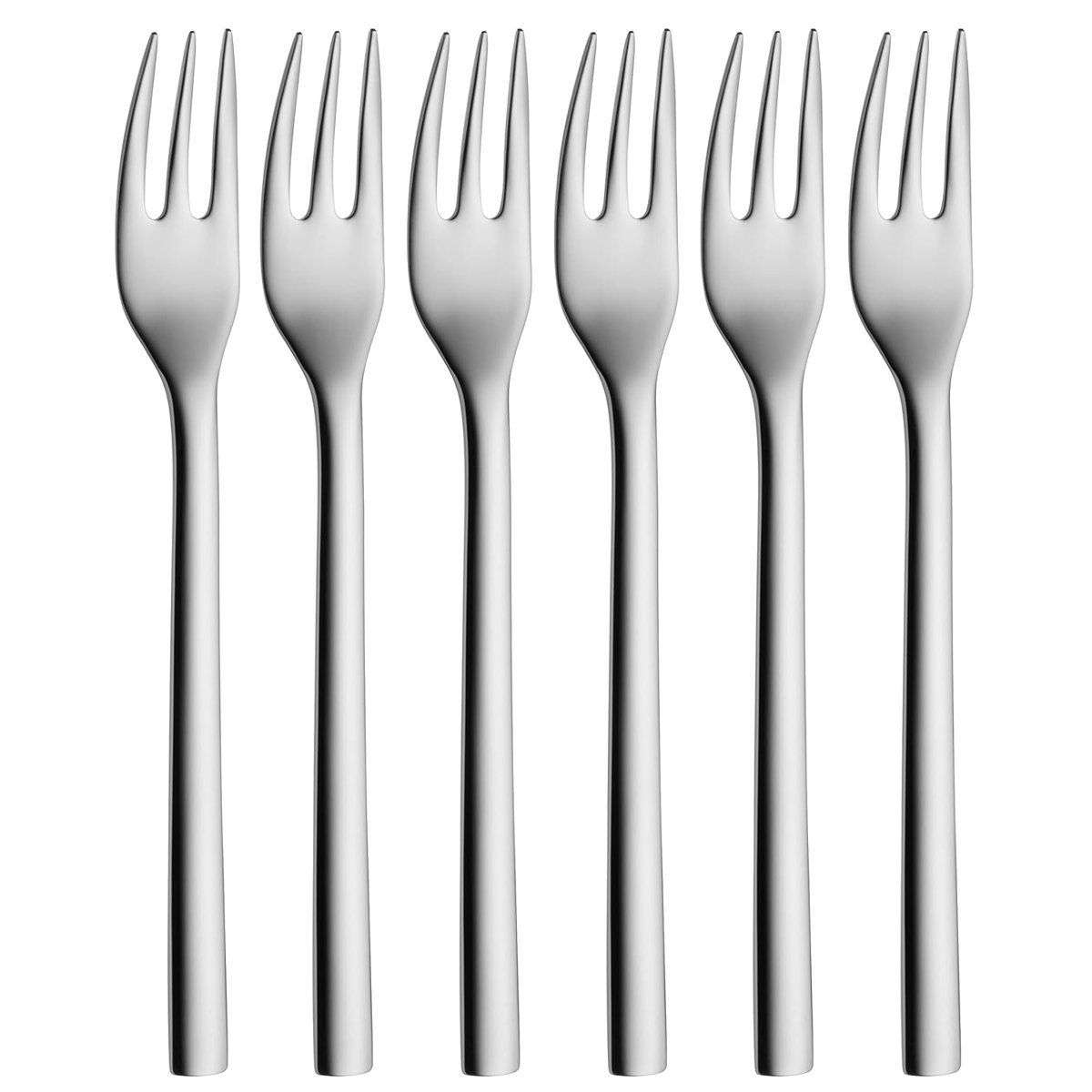 WMF Nuova 6 Parça Pasta Çatalı Seti, 16 cm, Cromargan® Yüksek Kaliteli Parlak Paslanmaz Çelik, Parlak Yüzey, Bulaşık Makinesinde Yıkanabilir