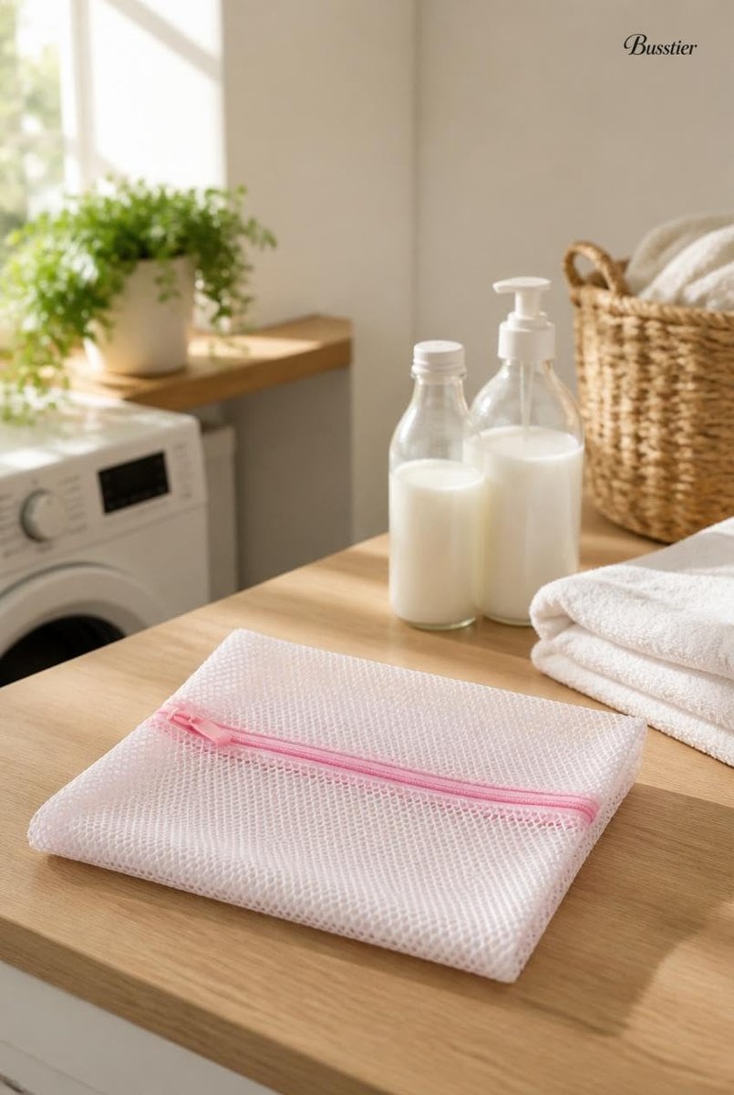 Busstier Fermuarlı Çamaşır Makinesi Filesi, 40x50 cm Giysi ve Ayakkabı Yıkama Torbası, Tekli