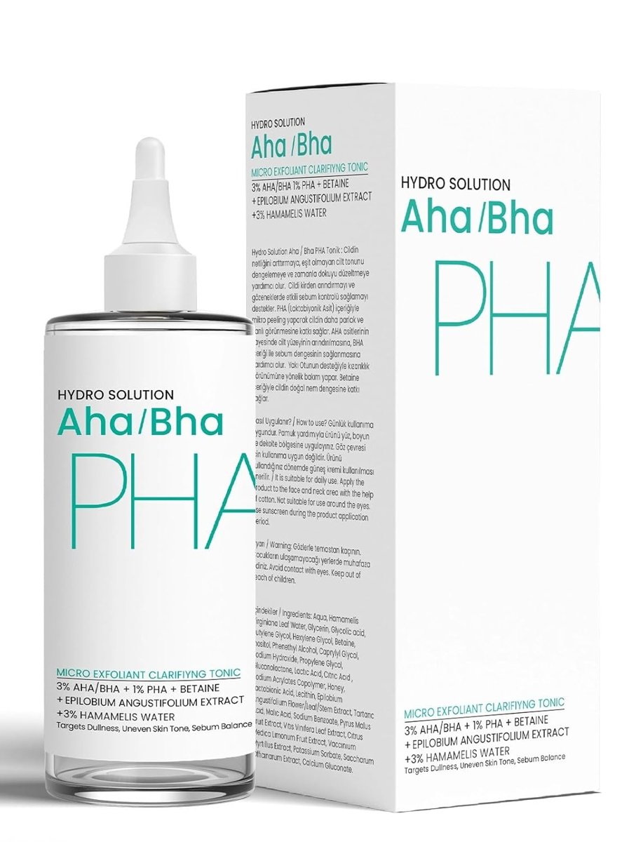 PROCSIN HYDRO SOLUTION AHA/BHA ve PHA Mikro Peeling Temizleyici Cilt Tonu Eşitleyici Tonik 200 Ml
