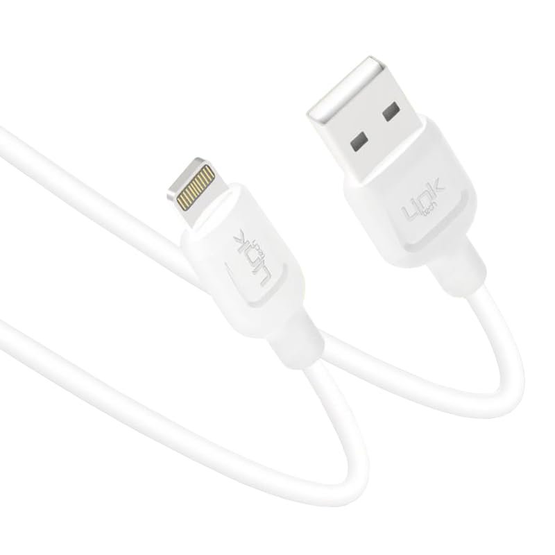 Linktech K449 Strong Lightnıng USB Data/Şarj Kablosu 1mt 2.4A Beyaz