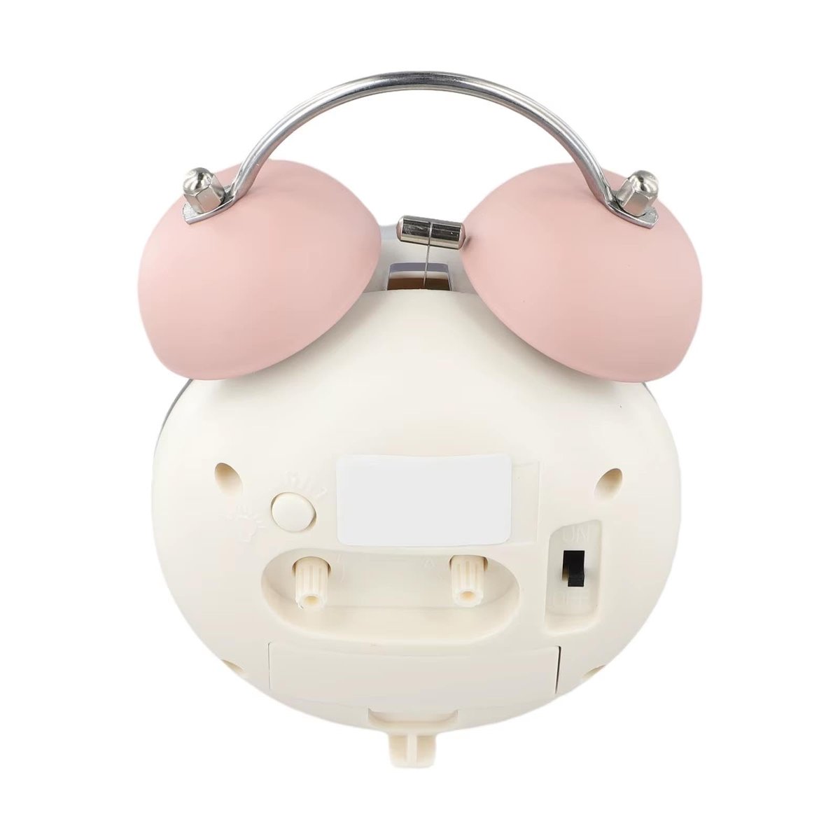 Valkyrie Retro Çalar Saat Işıklı Analog Masa Saati Dekoratif Komodin Saati Bombe Kapaklı 15x10 Pembe
