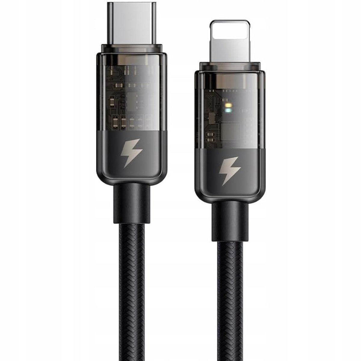 Mcdodo Ca-3150 Type-C 100W Led Işikli Power Off Süper Hızlı Data/Şarj Kablosu 1.2M, Siyah