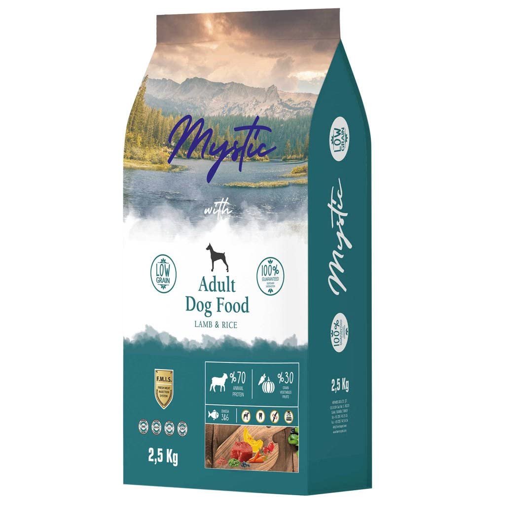 Mystic Az Tahıllı Yetişkin Köpek Maması Kuzulu 2,5 kg