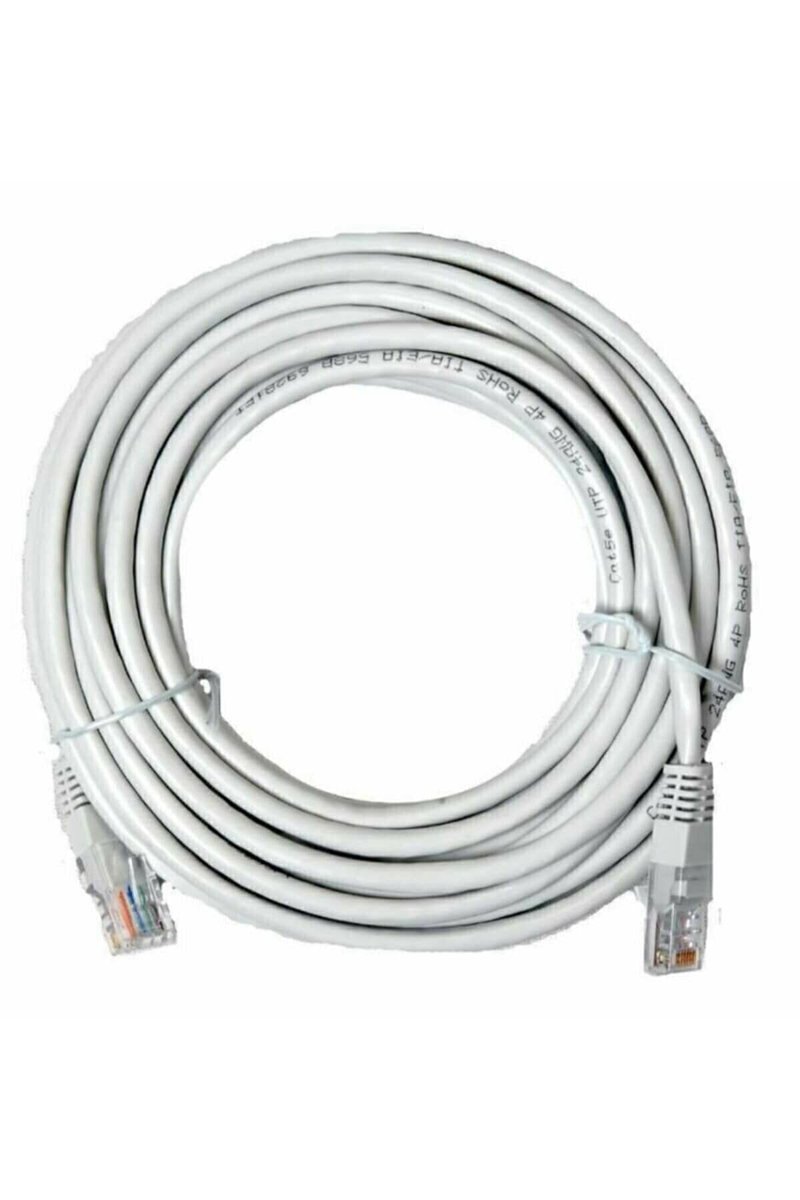 Modem Bilgisayar Kablosu 50 Metre Internet Kablosu Cat 6 Ethernet Kablo Uçları Takılı Test Edilmiş