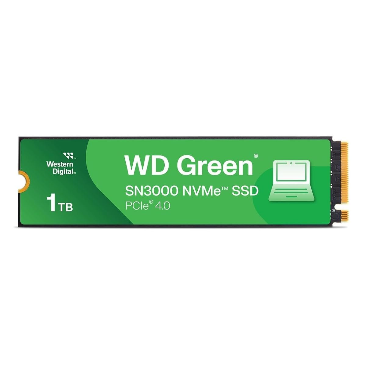 Western Digital Green SN3000 NVMe 1 TB (5.000 MB/sn'ye kadar okuma 4.000 MB/sn'ye kadar yazma) - WDS100T4G0E