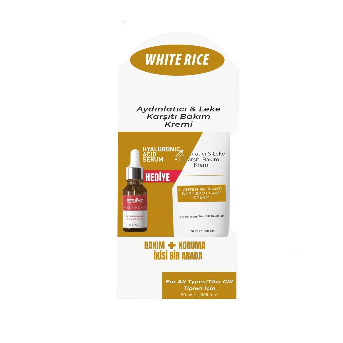White Rice Aydınlatıcı & Leke Karşıtı Bakım Kremi Bakım ve Koruma İkisi Bir Arada Özel Paket