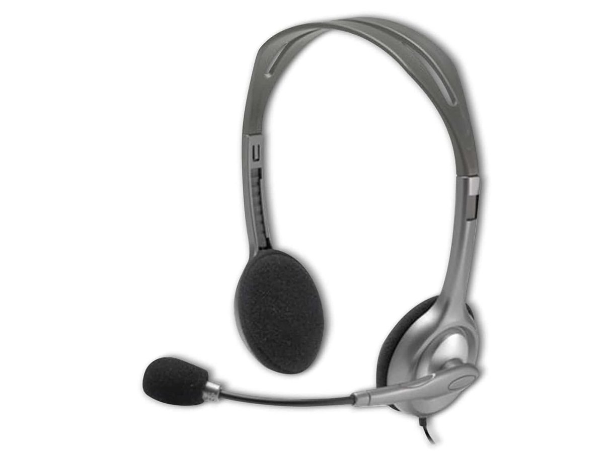 Logitech H110 Kablolu Stereo Kulak Üstü Mikrofonlu Kulaklık, 3,5 mm Jak Girişi, Gri