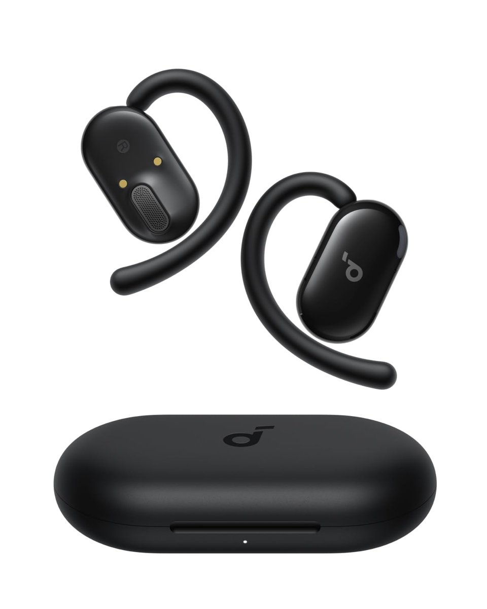 Soundcore V20i Bluetooth Kulaklık, Açık Kulak Teknolojisi, Ayarlanabilir Kulak Kancaları, Güçlü Bas, IP55 Su Geçirmez, LED gösterge, 36 Saat Çalma Süresi, Çoklu Bağlantı, Siyah - A3876