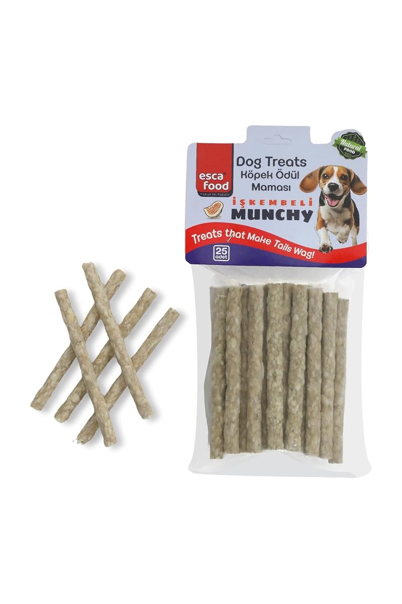 Esca Food Munchy Çubuk İşkembeli 12 Santimetre 8 Gram 25'li Köpek Ödül Maması